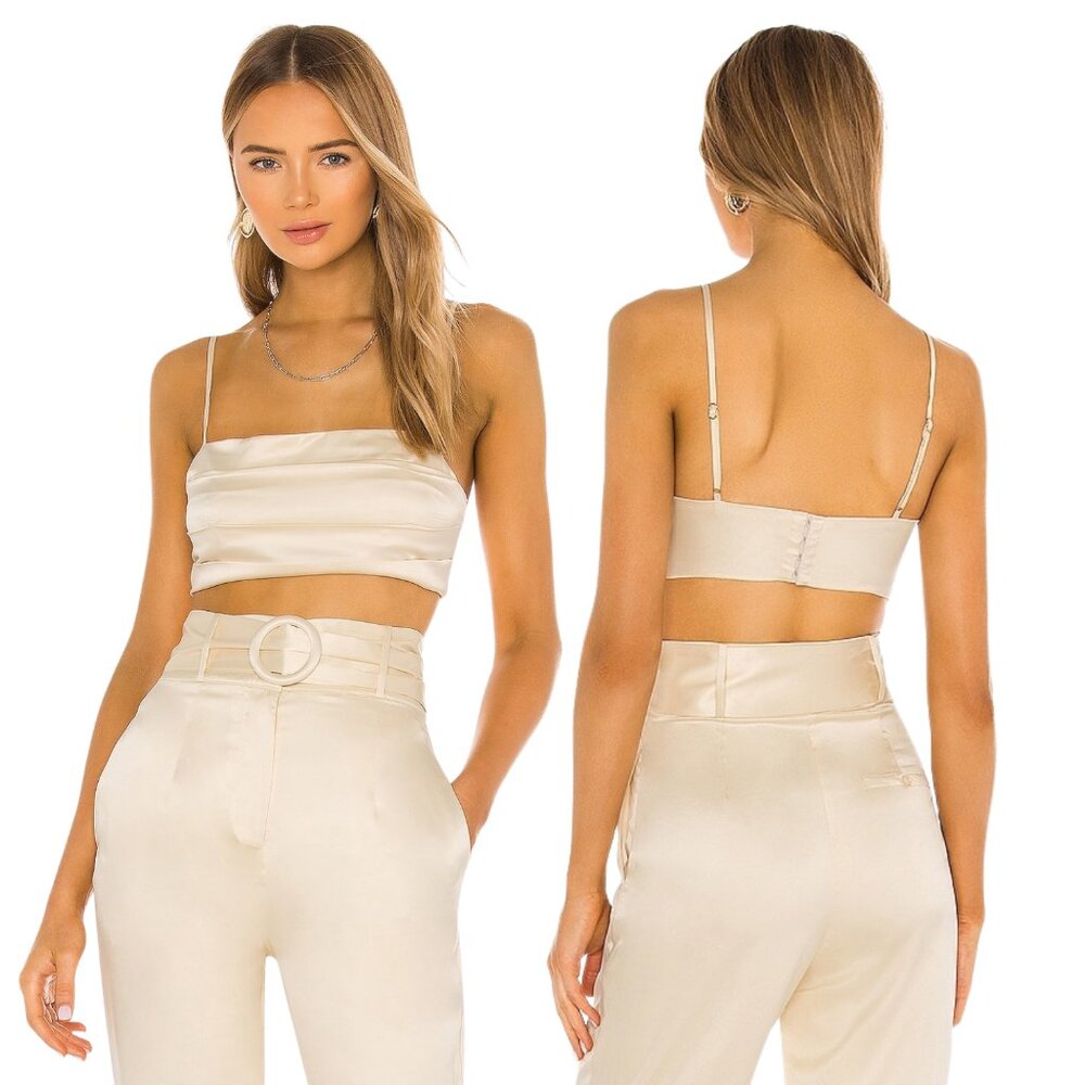 Camila Coelho Jaida Crop Top - Vanilla - Size Large